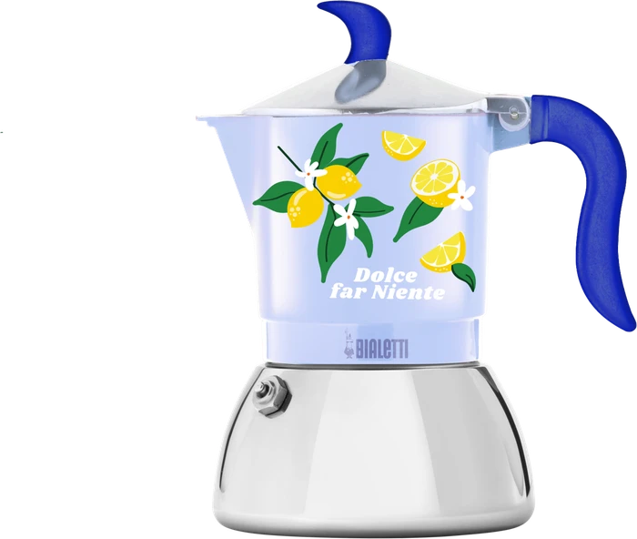 Bialetti Fiammetta Induktion - Mercato Della Frutta 4 Tassen Espressokanne Zitrone