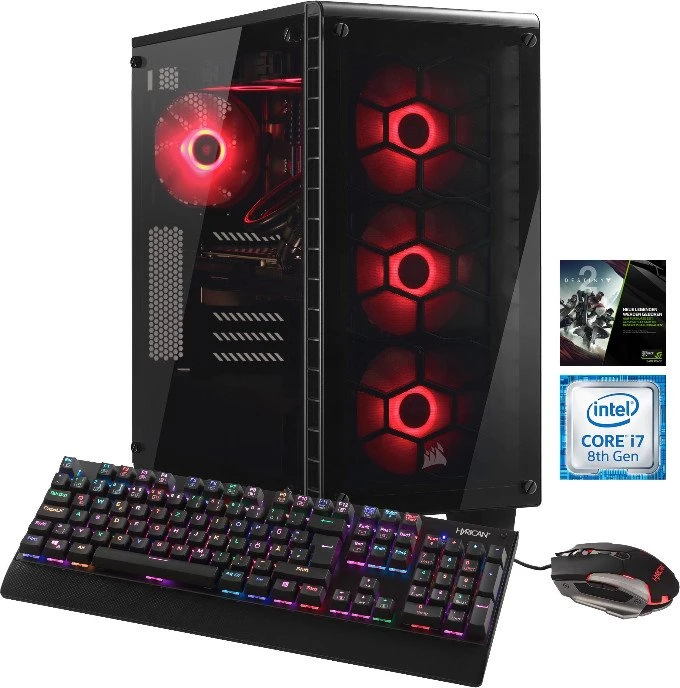 Hyrican Crystal-X 5689, schwarz, Core i7-8700K, 32GB RAM, 512GB SSD, 3TB HDD, GeForce GTX 1080 Ti