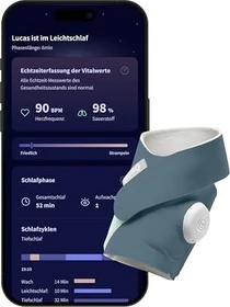 Owlet Dream Sock Babyüberwachung bedtime blue