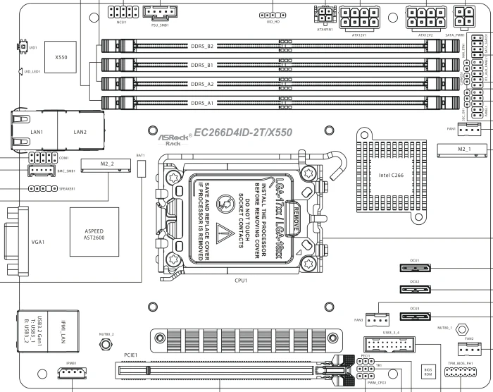 ASRock Rack EC266D4ID-2T/X550 (Intel 1700)