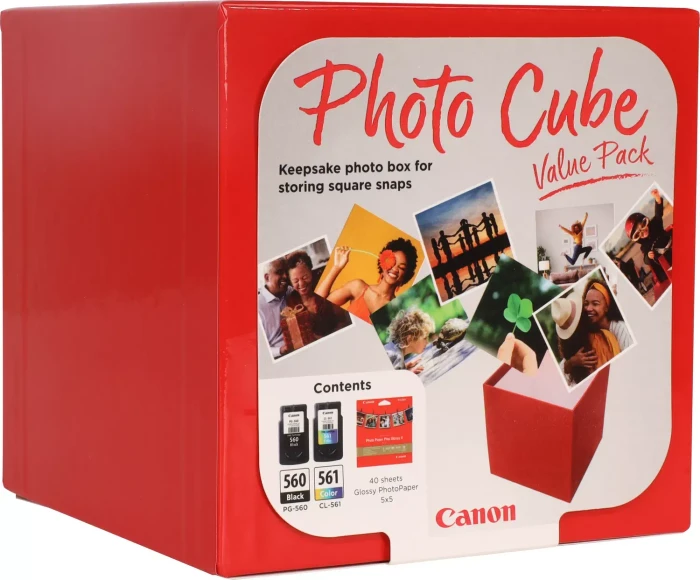 Canon Tinte PG-560/CL-561 schwarz/dreifarbig Photo Cube rot
