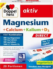 Doppelherz aktiv Magnesium + Calcium + Kalium + D3 Direct Sticks, 20 Stück