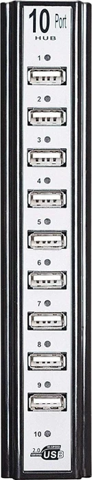Manhattan USB-Hub, 10x USB-A 2.0, USB-B 2.0 [Buchse]