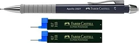 Faber-Castell Apollo 2327 Druckbleistift 0.7mm graphit, grau/rose, Radierer
