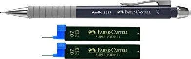 Faber-Castell Apollo 2327 Druckbleistift 0.7mm graphit, grau/rose, Radierer