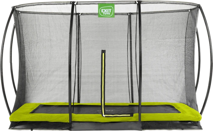 Exit Toys Silhouette mit Sicherheitsnetz 214x305cm Bodentrampolin grün