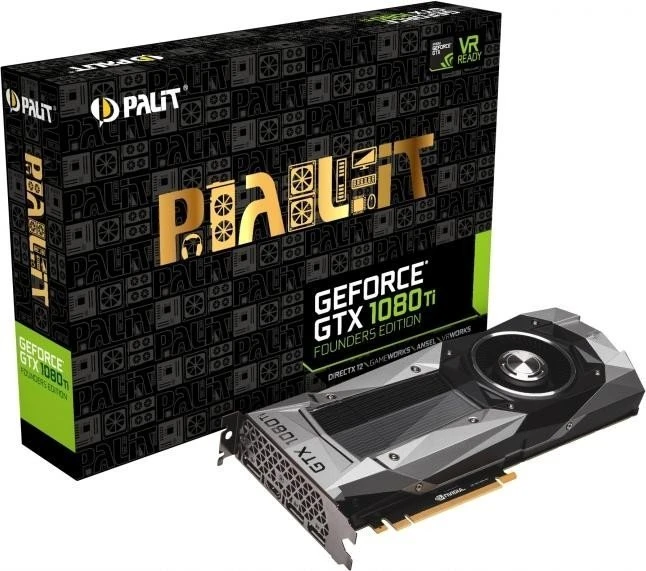 Palit GeForce GTX 1080 Ti Founders Edition, 11GB GDDR5X, HDMI, 3x DP