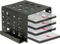 DeLOCK Aluminium, 3.5" auf 4x 2.5" Einbaurahmen, schwarz Vorschaubild
