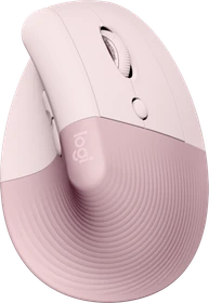 Logitech Lift Vertical Ergonomic Mouse, Rose, Logi Bolt, USB/Bluetooth (910-006478)
