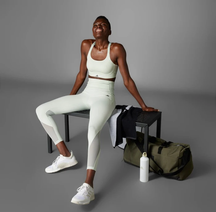 adidas Tailored HIIT Training Hose 7/8 linen green (Damen)