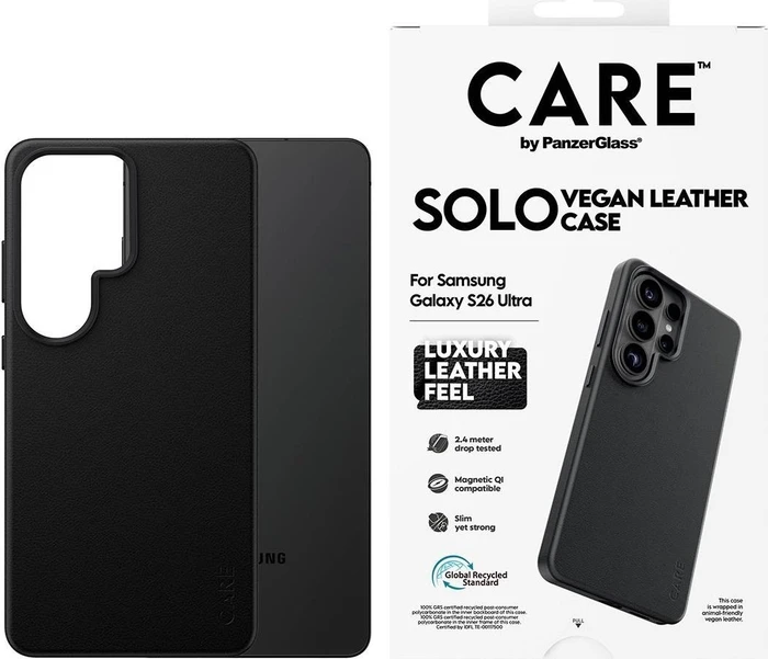 PanzerGlass Care Solo Case Black w. Qi für Samsung Galaxy S26 Ultra
