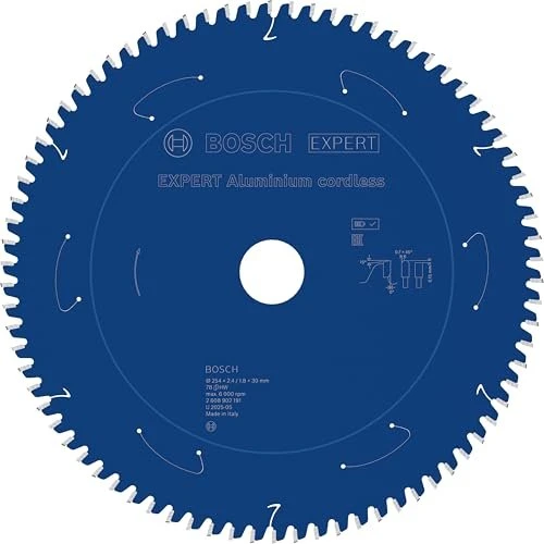 Bosch Professional Expert Aluminium Cordless Kreissägeblatt 78Z, 254x1.8x30mm, 1 Stück