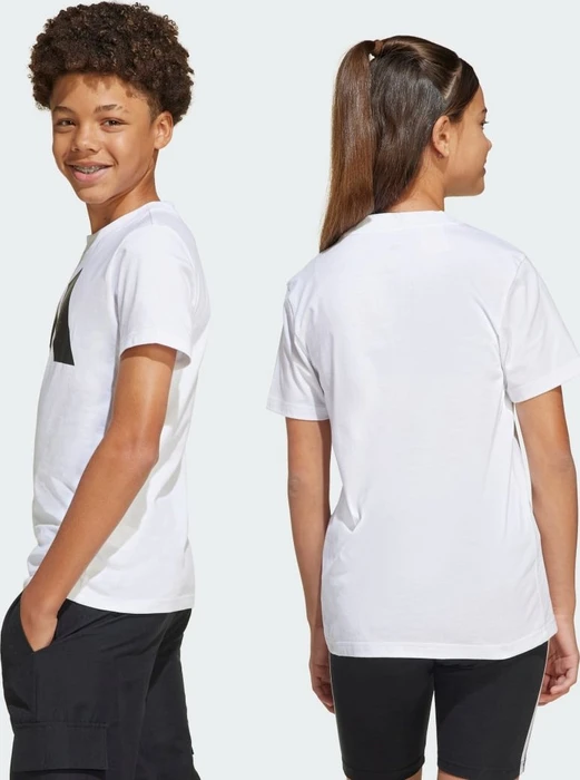 adidas Essentials T-Shirt kurzarm weiß/schwarz (Junior)