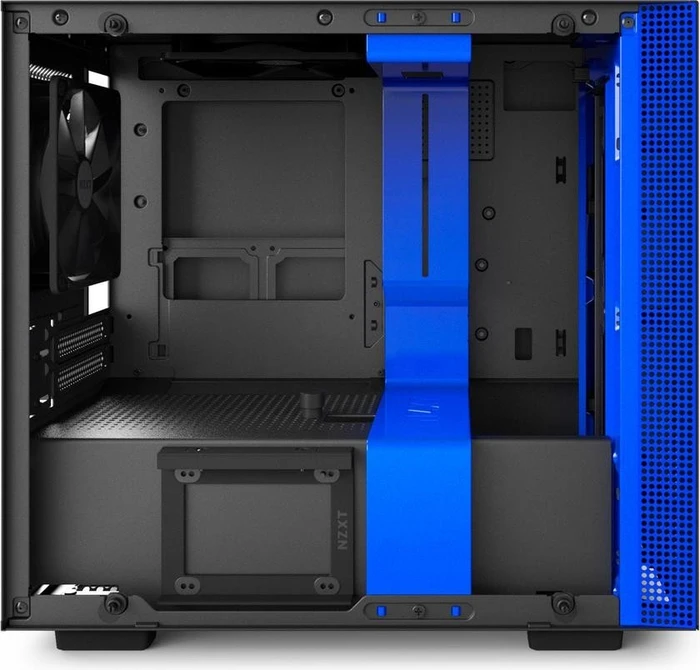 NZXT H200i schwarz/blau, Glasfenster, Mini-ITX