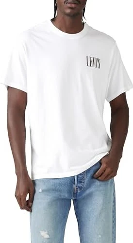 Levi's Relaxed Fit Graphic T-Shirt kurzarm serif logo/bright white (Herren)