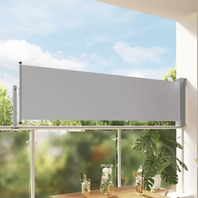 vidaXL Ausziehbare Seitenmarkise 300x80cm grau