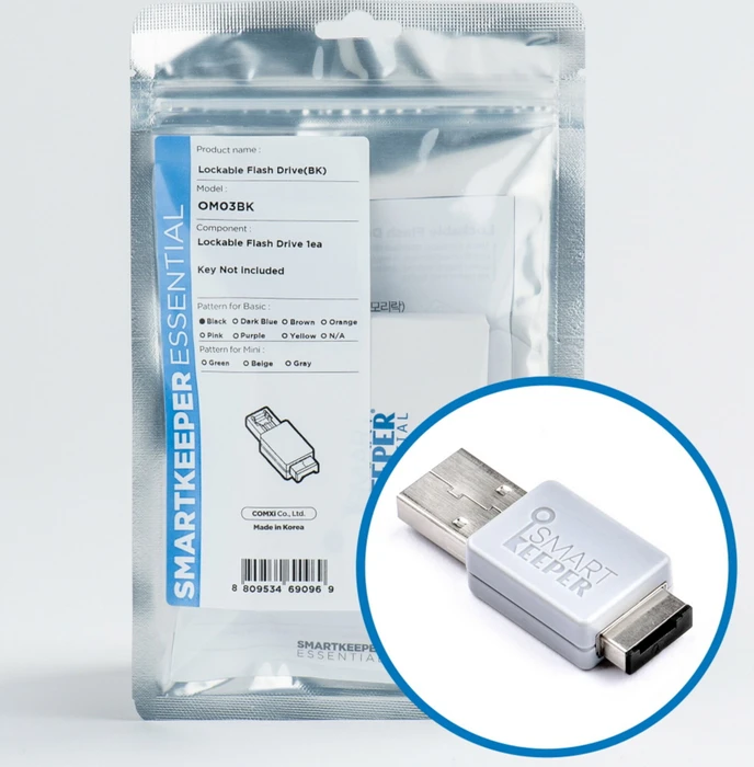 SmartKeeper Essential Lockable Flash Drive 32GB grau/schwarz, USB-A, USB 2.0