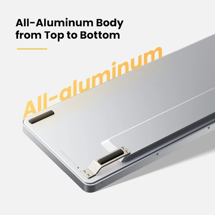 Lofree Flow84, Silver, LEDs weiß, Kailh LOW PROFILE Ghost, USB/Bluetooth, US