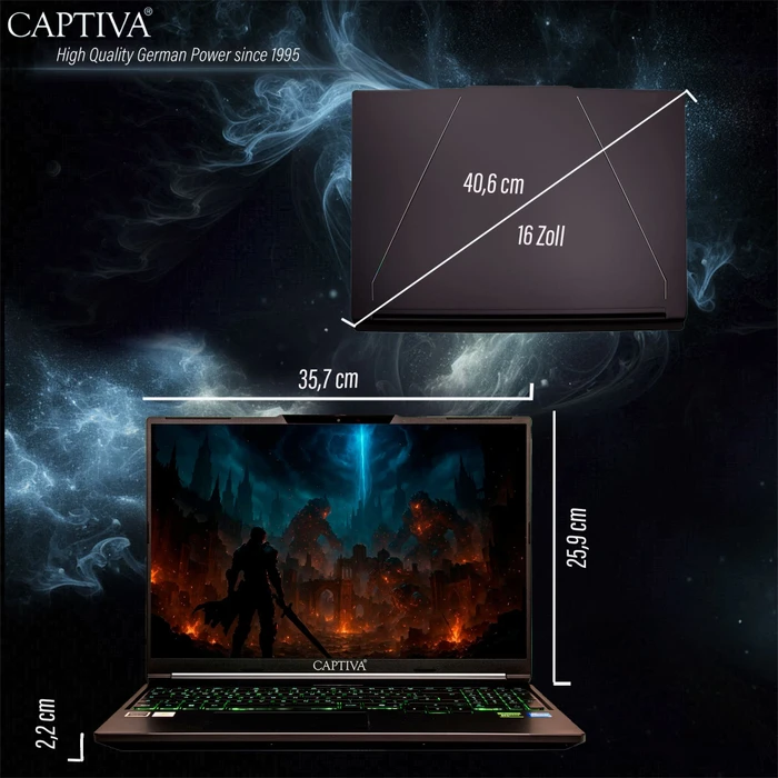Captiva Highend Gaming I94-371GE, Core i7-14650HX, 32GB RAM, 4TB SSD, GeForce RTX 5070, Windows 11 Pro, DE