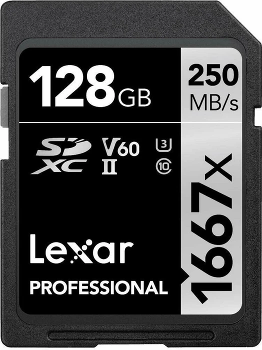 Lexar Professional 1667x Silver Series R250/W120 128GB, UHS-II U3, Class 10
