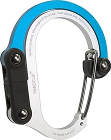 GearAid Heroclip Mini Materialkarabiner blau/silber