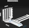 Glotrends Vertical Graphics Card Support Bracket, 3-Slot, gewinkelt, PCIe 5.0, 150mm, weiß Vorschaubild