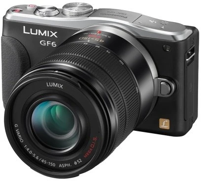 Panasonic Lumix DMC-GF6 schwarz mit Objektiv Lumix G Vario 14-42mm 3.5-5.6 ASPH OIS und Lumix G Vario 45-150mm 4.0-5.6 OIS
