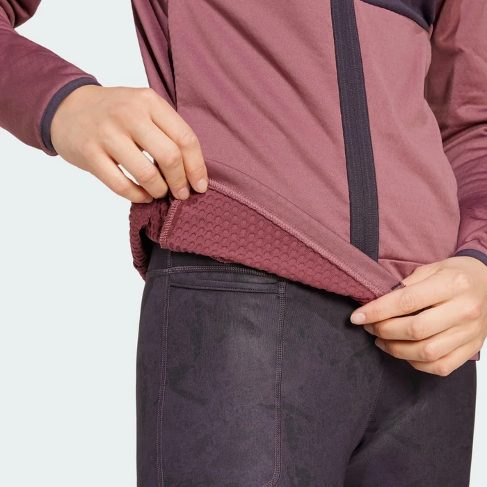 adidas Terrex Xperior LIGHT HoodED Fleece Jacke burgundy/aurora black (Damen)