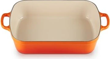 Le Creuset Bratreine aus Gusseisen 40.2x25.9cm 4.9l ofenrot