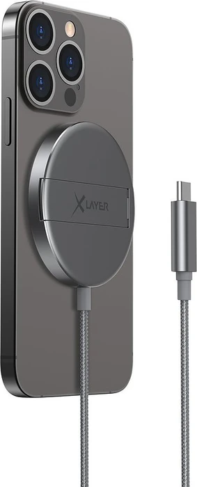 XLayer MagFix Pro 2 in 1 Wireless Charging Pad 15W grau
