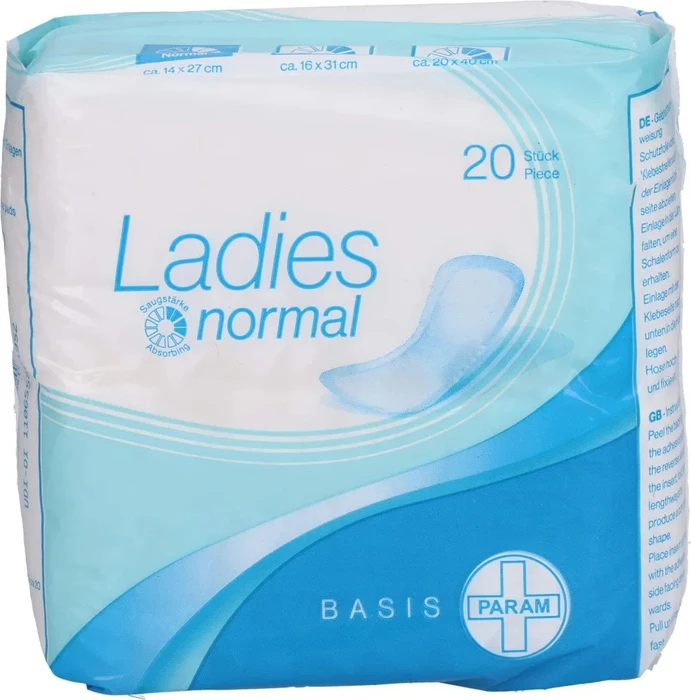 Param Ladies Inkontinenzvorlagen Basis normal Hygieneeinlage, 20 Stück