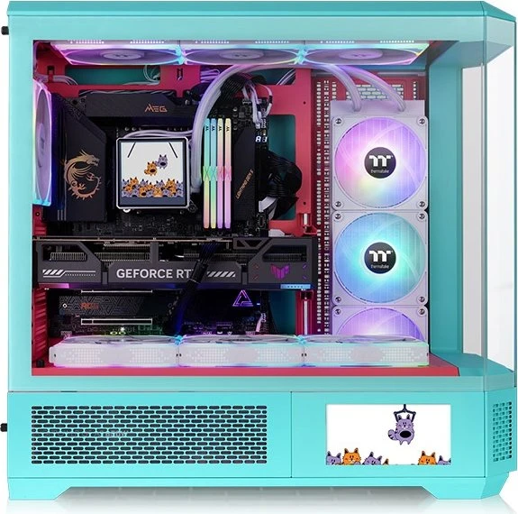 Thermaltake LCD Panel Kit 6.0" für Thermaltake View 600 TG, Monitor Kit, Mint Strawberry