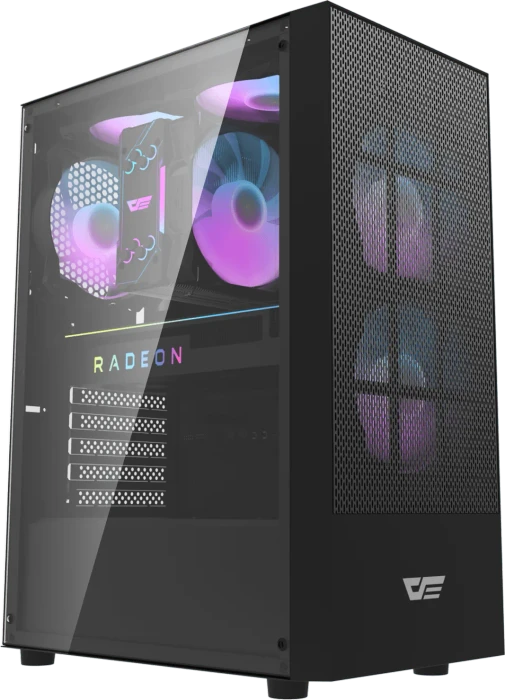 DarkFlash A290 Black, Glasfenster