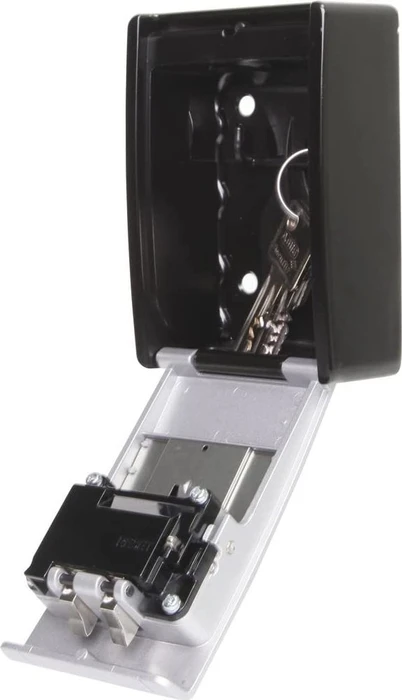 ABUS KeyGarage 787 BIG LED zur Wandmontage Schlüsselkasten, schwarz/silber, mechanische Zahlenkombination