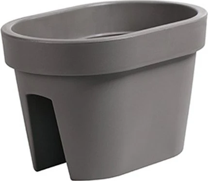 Prosperplast Lofly Railing Blumenkübel 39.6x26.6cm Steingrau