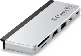 Satechi Dual USB-C Hub For Surface Pro 9, silber, 2x USB4 [Stecker] (ST-HSP9P)