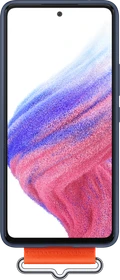 Samsung Silicone Cover with Strap für Galaxy A53 5G navy