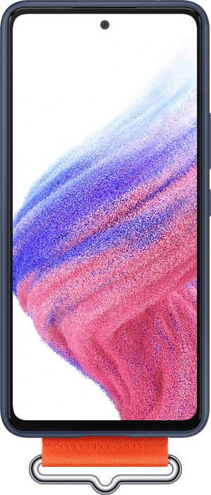 Samsung Silicone Cover with Strap für Galaxy A53 5G navy