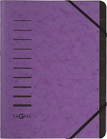 Pagna Ordnungsmappe, 7 Fächer, A4, aubergine