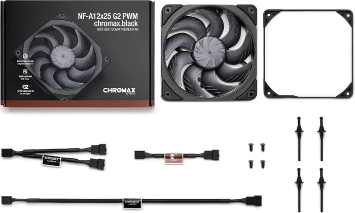 Noctua NF-A12x25 G2 PWM chromax.black, 120mm