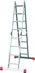 Krause Monto MultiMatic Alu 4-tlg. Mehrzweckleiter, 4x 4 Stufen