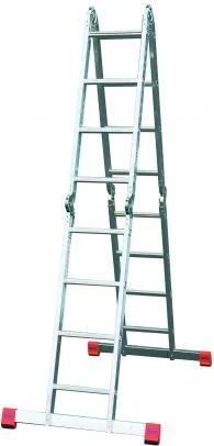 Krause Monto MultiMatic Alu 4-tlg. Mehrzweckleiter, 4x 4 Stufen