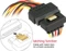 DeLOCK 15-Pin SATA Strom Stecker auf 2x 15-Pin SATA Strom Buchse, Adapterkabel, gewinkelt, 15cm Vorschaubild