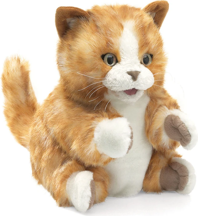 Folkmanis Handpuppe orange getigerte Katze (2845)