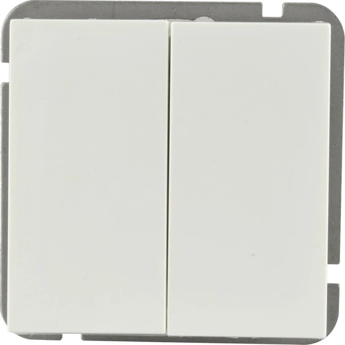 uniTEC VALENCIA Serie 801 Doppel-/Wechselschalter, alpinweiß