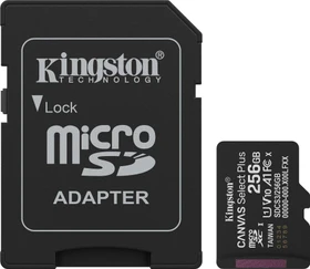 Kingston Canvas Select Plus Gen3 R150 256GB Kit, UHS-I U1, A1, Class 10