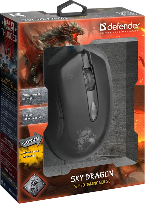 Defender Sky Dragon GM-090L RGB Gaming Mouse schwarz, USB
