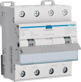 Hager Fehlerstrom-Leitungsschutzschalter 4P 10kA C-32A 30mA Typ A