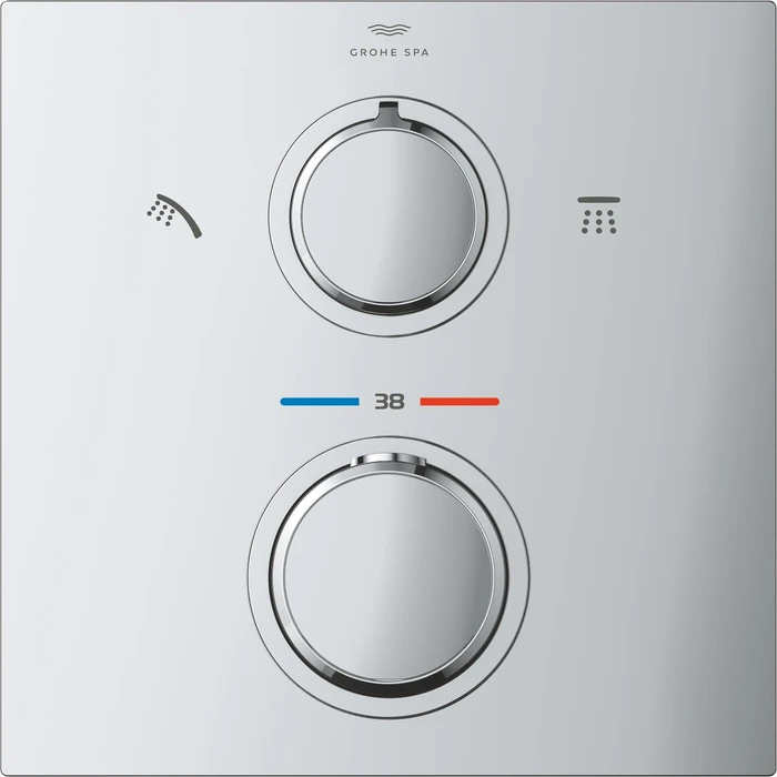 Grohe Allure Thermostat-Brausebatterie mit integrierter 2-Wege-Umstellung chrom