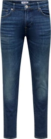 ONLY & SONS Slim Mid Loom Jeans dark blue denim (Herren)
